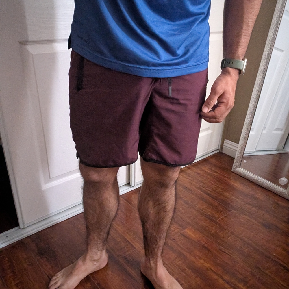 Maroon Athletic Shorts with Logo